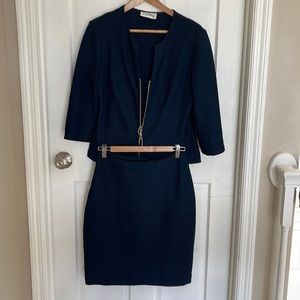 Joseph Ribkoff navy skirt suit size 12